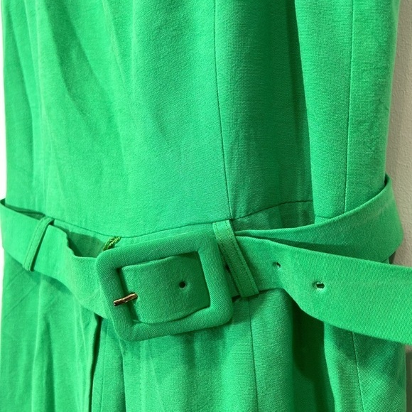 Vintage 90s CACHE wide leg jumpsuit halter gold X romper women’s size 8 green - Picture 5 of 10